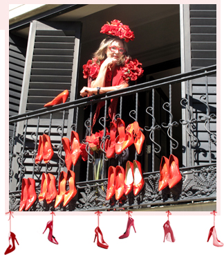 Sally Browne: Red high heels!